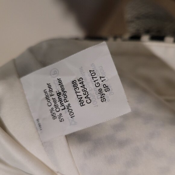 J Crew Black and White Geometric Print Pencil Skirt SZ 4 - Picture 4 of 4